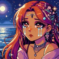 Pixel Art Mermaid Created by Ai  Please note that Ai isn’t real art and this is all for fun. Nothing will ever compare or be as good as real art💕  #mermaid #mermaids #fantasy #anime #pixelart #ocean #sea #sirena #sadmermaid Real Art, Pixel Art, Mermaid, Anime, Art