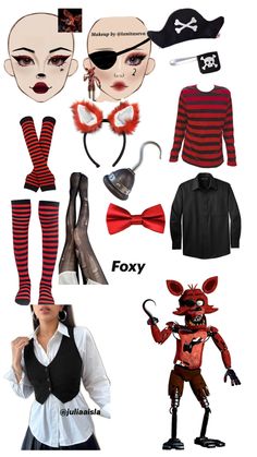 a collage of various costumes and accessories for people to wear in the same style