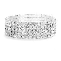 For fabulous sparkle, wear Mariell's top-selling 5-row rhinestone stretch bracelet measuring 3/4' w and plated in silver rhodium. This one size fits all rhinestone bracelet in Silver, AB, or Gold will match with any bridal, prom or bridesmaids dress. Special Occasion Jewelry, Mens Bracelet Silver, Prom Jewelry, Special Occasion Dress, Bridesmaids Dress, Discount Jewelry, Bridesmaid Bracelet, Bridal Bracelet, Bridesmaid Necklace