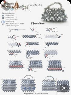 the instructions for how to make beaded purses