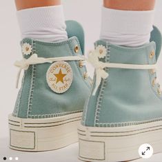 Nwt Chuck Taylor All Star Modern Lift Stitch Sneakers All Converse, Stitch Sneakers, Star Converse, Pale Turquoise, All Nike Shoes