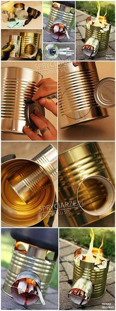 how to make a stove from cans - step by step instructions on how to use it