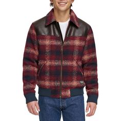 This Men's Levi's® Faux Wool & Faux Leather Trucker Jacket combines fashion and function. /* desktop styles */ #aboutTheBrandTabContent h2 { font: 1.25em 'Gotham 7r', Helvetica, Arial, sans-serif; color: #3e3935; padding-top: .75em; } #aboutTheBrandTabContent p { font: .88em/1.62 'Gotham 5r', Helvetica, Arial, sans-serif; } #aboutTheBrandTabContent a { font: .88em 'Gotham 5r', Helvetica, Arial, sans-serif; }/* mcom styles */ #acc-aboutTheBrand h2 { font: 1.25em 'Gotham 7r', Helvetica, Arial, san