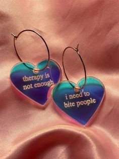 Lgbtq Quotes, Round Lake, Inspiration Tattoos, Aesthetic Jewelry, Heart Hoop Earrings, Pinterest Aesthetic, Funky Jewelry, Colorful Earrings, Pretty Jewellery