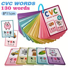 children's cvc words flash cards