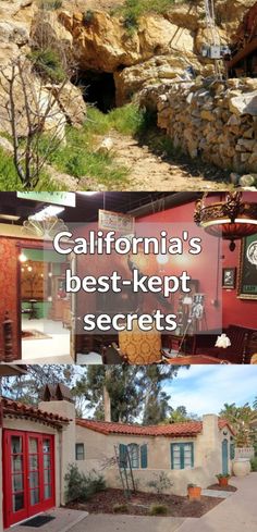 the california's best - kept secrets are on display in this postcard image