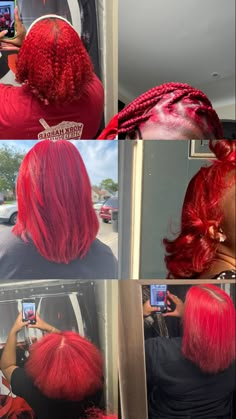 Red Hair Dye Natural, Red Hair Black Women Natural, Red Natural Hair Black Women, Red Natural Hair, Hair Stripes, Girl Hair Colors, Boosting Confidence