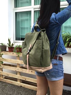 "►The go-to backpack for a getaway. This unisex canvas backpack is best-loved by backpackers, travel-to-work people, students, and moms. A large capacity design that comes with plenty of exteriors and interior pockets to organize everything, the no. 108 Marken is also great as a shopping bag or weekender for both men and women. Made with quality canvas and durable nickel hardware for max durability. Start your journey with No. 108 Marken today! ►WHAT MAKES NO.108 MARKEN OUTSTANDING~ * Minimalist School Satchel, School Laptop, Backpack College, Best Diaper Bag, Work Backpack, Satchel Backpack, Unisex Backpack, Sac Week End, Laptop Rucksack