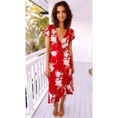 Wrap Style, Midi Length, Short Sleeves. Model Wears Size Xs. Brand New Mura Boutique, Printed Wrap Dresses, Wrap Style, Midi Length, Wrap Dress, Short Sleeve Dresses, Floral Prints, Midi Dress, Short Sleeves