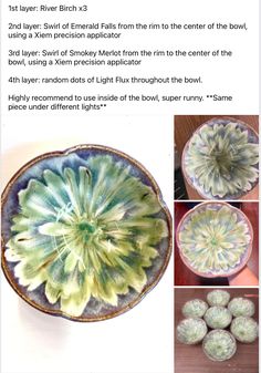 the instructions for how to make a flower bowl