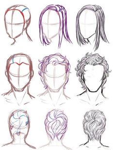 the different types of hair and how to draw them