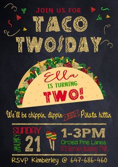 an image of a taco party flyer