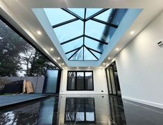 image of a roof lantern taken from below, looking up to the sky Kitchen Diner Extension