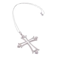 This is part of Chairish’s Fine Jewelry assortment.  Antique 18KW diamond cross pendant on chain, circa 1920. This 18 karat white gold openwork diamond cross pendant comes on an 18 karat white gold chain. [SDEL 1384 P]  Dimensions 2″H x 1.5″W  Metal: 18k Gold,Yellow Gold Stone: Diamond Stone Cut: Round Cut  Please reference the measurements noted in the description above for the best approximate dimensions. Please reach out to the seller under "Ask the Seller" for specific questions regarding th Luxury White Gold Cross Necklace With Diamond Accents, Luxury White Gold Cross Necklace, Luxury Cross Diamond Cut Necklace, Elegant Crucifix Diamond Necklace In White Gold, Elegant White Gold Crucifix Diamond Necklace, Elegant White Gold Diamond Crucifix Necklace, Elegant White Gold Diamond Necklace With Crucifix, Luxury Silver Diamond Cross Necklace, Luxury Diamond Cross Necklace