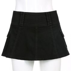 FREE SHIPPING ON ALL ORDERS OVER $50 | 100% SATISFACTION GUARANTEED Click "ADD TO CART" To Get Yours Now | Up To 60% OFF✨ Stylish and trendy. This Black Micro skirt from Arimonz is made of exquisite fabrics, giving it a soft and comfortable hand feeling. It features a flattering pocket at the waist and loose, the low-waist shape that is on-trend this season. A must-have item that every lady should have in their closet. Features: 📌 The Fabric Is Very Comfortable 📌 Made With Polyester 📌 100% Sa Y2k Black Aesthetic, Micro Skirts, Aesthetics Outfits, Skirts Y2k, Casual Summer Skirt, Harajuku Street Style, White Jean Skirt, Festival Mode, Grunge Skirt