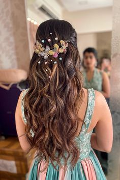 Bridal Hairstyle Indian Wedding, Pony Hairstyles, Bridal Hair Buns, Indian Wedding Hairstyles, Open Hairstyles, Long Hair Wedding Styles