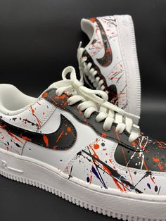 Shoe Painting, Painted Nikes, Nike Art, Custom Shoes Diy, Take The Risk, Air Shoes, All Nike Shoes, Shoes Diy, Custom Air Force 1