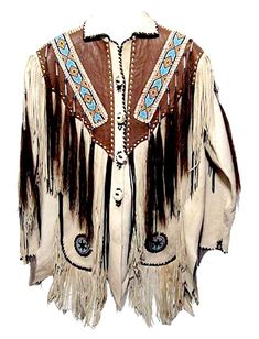 PRICES MAY VARY. Jacket is made of Grade A Leather. High quality lining with pocket Artificial hair is used Jacket is made of Grade A Cow leather. A special western style jacket with beads and fringes. Mens Western Style, Bead Fashion, Leather Jackets Online, Cowboy Jacket, Native American Clothing, Red Indian, Suede Leather Jacket, Western Jacket, Beaded Jacket