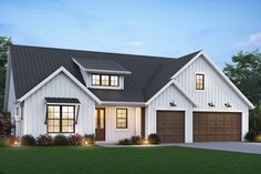 this is an artist's rendering of the farmhouse style house plans for your home