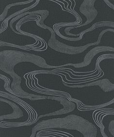 Sample Flow Wallpaper in Black/Grey Flow Wallpaper, Wallpaper In Black, Distant Mountains, Japandi Style, Burke Decor, Deck The Halls, Lighting Sale, Wallpaper Samples, Rug Sale