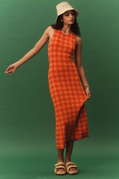 Shop the Simon Miller Axon Sleeveless Knit Dress and more at Anthropologie today. Read customer reviews, discover product details and more. Dress Over Tshirt, Groovy Fashion, Sleeveless Knit Dress, Simon Miller, Red Fits, Sleeveless Knit, Red Gingham, Knit Mini Dress, 50 Fashion