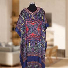 "Long Hand Embellished Kaftan Dress For Women One size fits most Material :- Silky Polyester 👉size Small  to 8XL 👈 Length 60\" and 43\" Width, Around 86\" This beautiful print Kaftan is handmade made from high-quality fabric. This unique style beaded Kaftan and the delicate pattern on it, makes it perfect for you to get ready for your big day- with style and comfort! Wash - Hand wash Free Shipping" Festive Multicolor Printed Kaftan, Multicolor Printed Kaftan For Navratri, Multicolor Printed Motifs Kaftan For Navratri, Festive Kaftan With Printed Motifs For Vacation, Traditional Festive Kaftan With Vibrant Print, Festive Traditional Kaftan With Vibrant Print, Bohemian Summer Kurta With Digital Print, Summer Bohemian Kurta With Digital Print, Bollywood Style Multicolor Printed Kaftan