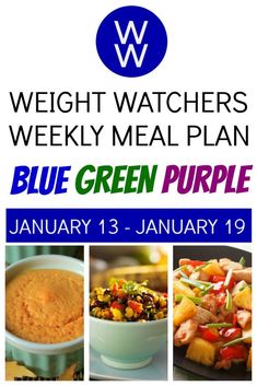 blue green purple weight watchers meal plan