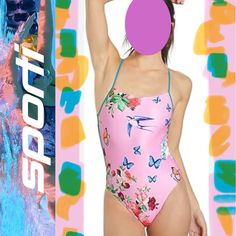 Sporti X Emma Weyant Floral Whimsy Karlie Kloss One Piece Swimsuit Women’s/Youth 28 This Suit Is A 28 And Seemingly Runs Small More Like A 26 Or An Estimated Size 2. Suit Is Ideal For Competition Or Training. Sku: Swp162 Po#: S-Fow-0144 Rn#: 117131 Ultra-Long Lasting & Chlorine Proof: Made With The Strongest Polyester Threads Right Down To The Lining And Seams, Hydrolast Is Resistant To Chlorine, Saltwater, Precipitation, And Sunscreens. Stays Vibrant: Anti-Fade And Anti-Pill Technology Means Th Pink Sports Swimwear For Summer, Pink Sports Swimwear, Pink Printed Party Swimwear, Vibrant One-piece Swimwear For Pool, Pink Printed One-piece Tankini, Printed Multicolor One-piece Swimsuit For Pool, Pink Printed One-piece Swimwear, Wrap Bathing Suit, Pink Floral Print Beachwear One-piece