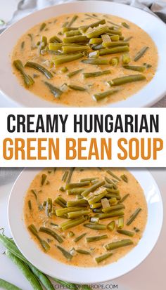 this creamy hungarian green bean soup is the perfect side dish for any meal