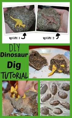 instructions to make diy dinosaur dig with rocks