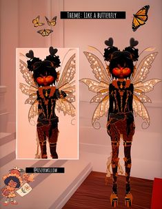 Mystic Outfits, Mystic Dress To Impress, Butterfly Dress, Butterfly Theme, Dress To Impress, Outfit Inspo, Outfit Accessories, Red