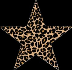 a leopard print star with black spots