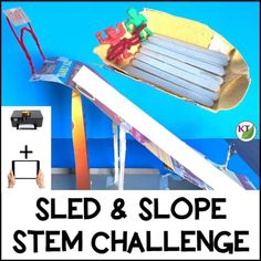 Christmas STEM Christmas Science | Winter Sled STEM After Winter Break Activity Christmas Stem Challenge, Thanksgiving Stem, Makers Space, Winter Stem, Winter Break Activities, Winter Sleds