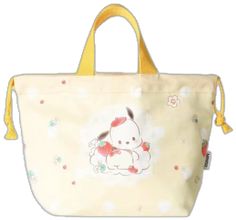 Cute Yellow Cotton Bags, Pochacco Strawberry, Sanrio Yellow, Insulated Lunch Bags, Lunch Bag, Kids Shop, Yellow, Color