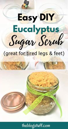 an easy diy sugar scrub recipe for tired legs and feet