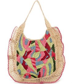 raffia: Handbags | Dillard's Straw Shoulder Bag With Top Carry Handle For Shopping, Summer Straw Bag With Top Carry Handle For Errands, Summer Straw Shoulder Bag For Errands, Summer Straw Bag For Errands With Top Carry Handle, Woven Straw Bag With Top Handle For Errands, Embroidered Tote Beach Bag, Straw Top Handle Bag For Errands, Pink Straw Tote Bag, Natural Woven Shoulder Bag For Errands