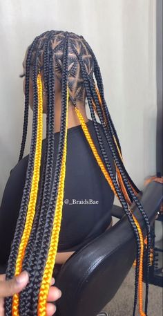 Big Fulani Braids With Color, Fulani Braids With Color, Fast Braids, Peekaboo Braids, Braids With Color, Cute Box Braids, Beautiful Black Hair, Colored Braids, Goddess Braids Hairstyles