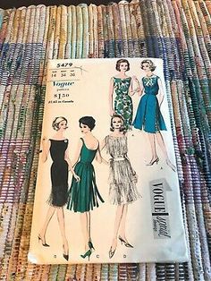 VTG 1960's VOGUE SPECIAL DESIGN Dress w/Overskirt Pattern FF NOS | eBay Overskirt Pattern, Dresses 60s, 1960s Vogue, 60s Patterns, Vogue Pattern, 60s Dress, Pattern Dress, Dress Sewing Pattern, Design Dress