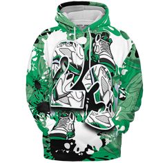 PRODUCT DESCRIPTION: - Made to match ' Jordan 5 Lucky Green collection ' - Tailored for Fashion Pioneers: Beyond just trends, it's about the individuals who wear them with passion and flair. Immerse yourself in our collection, where each piece is meticulously designed to envelop you in vibrant hoodies, pants that hug you just right, and shirts with designs so fresh they'll linger in hearts and minds when it truly matters. PRODUCT DETAILS: + 3D T-shirt: 100% polyester fabric + 3D Sweatshirt: Poly Lucky Green, Green Collection, Matching Jordans, Jordan 5, Heart And Mind, 3d T Shirts, Fleece Fabric, Unisex Fashion, Polyester Fabric