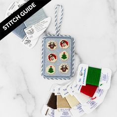 the stitch guide is laying next to it's tags