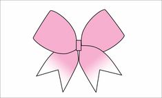 a pink bow with two large bows on it