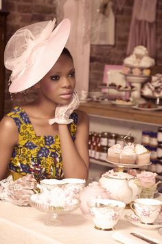 tea time africana High Tea Outfit, Tea Party Attire, English Tea Party, 90s Fashion Outfits Hip Hop Party, Outfit Ideas For Church, Latina Outfit, High Tea Party, Girls Tea Party, Garden Party Dress