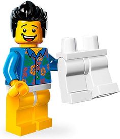 there is a lego man holding a paper towel