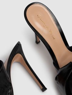 Find GIANVITO ROSSI 105mm Gabrielle Patent Leather Mules on Editorialist. 105mm Heel. Patent leather upper. Slip on. Leather lining and insole. Leather sole Versace Brand, Girly Bags, Ski Accessories, Loafer Mules, Mule Sandals, Leather Mules, Womens Clogs, Flat Espadrilles, Heeled Loafers