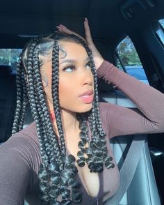 Baddie Braided Hairstyles, Big Box Braids Hairstyles, Box Braids Hairstyles For Black Women, Cute Braided Hairstyles, Braids Hairstyles Pictures, Braided Cornrow Hairstyles, Cute Box Braids Hairstyles, Quick Braided Hairstyles, Braided Hairstyles For Teens