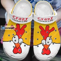 100 Perfect Crazy Crocs Ideas in 2023 Rubber Clogs, Crazy Chicken, Crocs Clog, Crazy Chicken Lady, Chicken Lady, Shoes Comfy, Crocs Crocband, Clog Shoes