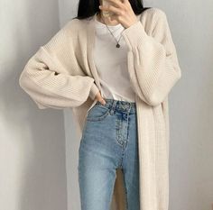 Casual Long Sweater Coat For Everyday, Oversized Knitted Everyday Outerwear, Everyday Oversized Knitted Outerwear, Casual Long Relaxed Fit Sweater, Relaxed Fit Long Sweater For Winter, Long Sleeve Winter Cardigan For Everyday, Everyday Knit Cardigan, Casual Long One Size Cardigan, Casual Long Sweater For Everyday