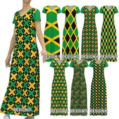 "Jamaica The Cross Flag Color Inspired Black Green Gold Yellow Jamaican Short Sleeve Modest Long Maxi Dress Look pretty and modest in this beautiful long maxi dress featuring all-over colorful printed design that you can wear in style for any occasion. + Can't find what you are looking for? + Need this product in other design, pattern, or color? + Want to add name or some text on this product? >> Contact me and I'll do my best to help you. == ABOUT THIS ITEM == + Round neckline. + Available in s Multicolor Graphic Print Maxi Dress For Summer, Black Graphic Print Maxi Dress For Summer, Black Printed Short Sleeve Maxi Dress, Black Printed Maxi Dress With Short Sleeves, Graphic Print Maxi Dress For Vacation, Casual Multicolor Graphic Print Maxi Dress, Black Printed Maxi Dress, Multicolor Graphic Print Maxi Dress For Vacation, Beach Maxi Dress With Graphic Print