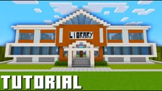 an image of a large building with the words library on it's front door