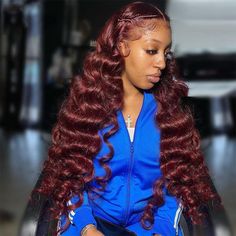 Product Details Brand Name LumiereHair Hair Material 100% Human Hair Hair Texture Loose Deep Wave Wig Hair Color 99j Burgundy Color Density 150% 180% Density Hair Length 10-30Inch Lasting For 1 More Year Lace Size 13x4 Lace Front/4x4 Lace Closure Lace Type HD Transparent Swiss Lace?wig Hairline Lightly Pre-plucked Natural Hairline Wig Size Average Size (Head Circumference 21.5-22.5 Inch)ATTENTION:If you need a smaller or bigger cap, please contact us or leave a note with your order Straps Adjust Straight Hair Highlights, Lace Closure Hairstyles, Human Lace Wigs, Loose Deep Wave, Straight Weave Hairstyles, Straight Hair Bundles, Frontal Hairstyles, Wigs For Women, Straight Human Hair